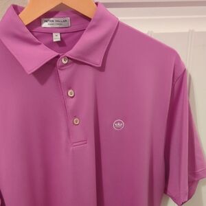 Peter Millar Purple Polo Shirt Performance Fabric